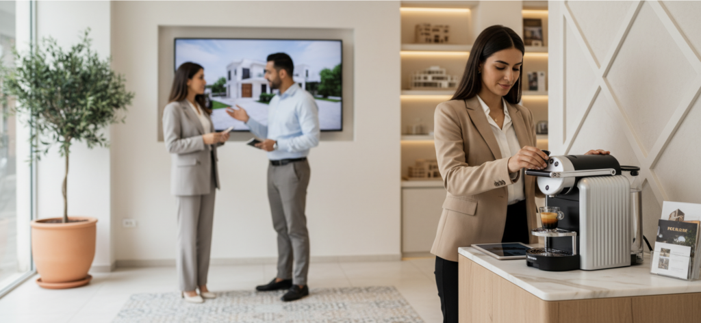 Machine à café Nespresso pour agence immobilière